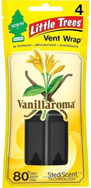 Car Air Freshener Vent Wrap Provides Long-Lasting Scent, Invisibly Fresh. Vanillaroma, 16 count, 4-Packs Car Air Freshener Vent Wrap Provides Long-Lasting Scent, Invisibly Fresh. Vanillaroma, 16 count, 4-Packs