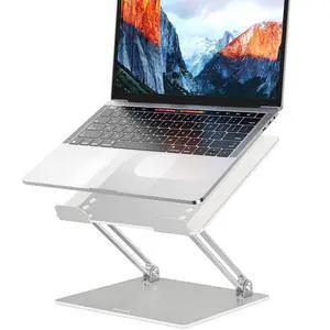 LS10 Laptop Stand for Desk, Ergonomic Adjustable Notebook Tablet Stand, Foldable Laptop Riser, Portable Desktop Book Stands, Computer Holder Compatible with 10-14" Laptops, Silver LS10 Laptop Stand for Desk, Ergonomic Adjustable Notebook Tablet Stand, Foldable Laptop Riser, Portable Desktop Book Stands, Computer Holder Compatible with 10-14" Laptops, Silver
