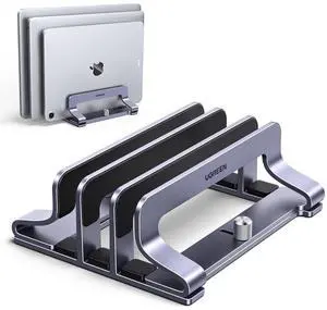 3-Slot Vertical Laptop Stand Holder Desk Compatible with MacBook Pro Air Laptop Stand Desktop Adjustable, Lenovo Ideapad, Surface Book, HP Notebook, Dell Chromebook Up to 17.3 Inch, Space Gray 3-Slot Vertical Laptop Stand Holder Desk Compatible with MacBook Pro Air Laptop Stand Desktop Adjustable, Lenovo Ideapad, Surface Book, HP Notebook, Dell Chromebook Up to 17.3 Inch, Space Gray