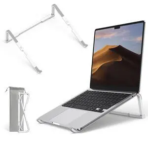 Portable Laptop Stand for Desk, Foldable Aluminum Laptop Riser, Ergonomic Computer Stand Compatible with for MacBook Pro/Air, Dell, HP, Lenovo, 10-17.3'' (Silver) Portable Laptop Stand for Desk, Foldable Aluminum Laptop Riser, Ergonomic Computer Stand Compatible with for MacBook Pro/Air, Dell, HP, Lenovo, 10-17.3'' (Silver)