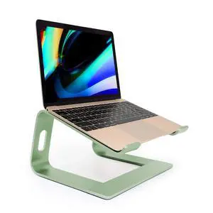 Ergonomic Aluminum Laptop Mount - Adjustable Computer Stand for MacBook Pro/Air HP Lenovo Samsung Dell - Fits 10-17.3" Laptops (Apple Green) Ergonomic Aluminum Laptop Mount - Adjustable Computer Stand for MacBook Pro/Air HP Lenovo Samsung Dell - Fits 10-17.3" Laptops (Apple Green)