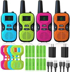 Walkie Talkies for Kids Rechargeable 4 Pack - Outdoor Hiking Camping Toys Walkie Talkies for Kids Rechargeable 4 Pack - Outdoor Hiking Camping Toys