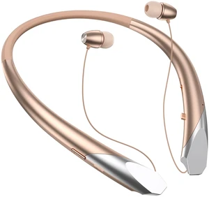 Bluetooth Retractable Headphones Neckband Wireless Headset with Sweatproof Stereo Earbuds for Running/Sports/Driving/Workouts (Rose Gold) Bluetooth Retractable Headphones Neckband Wireless Headset with Sweatproof Stereo Earbuds for Running/Sports/Driving/Workouts (Rose Gold)