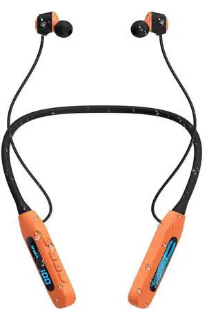 Neckband Bluetooth Headphones, Wireless Sport Earphones with 80-Hour Battery and LED Display, Bluetooth 5.4 Magnetic Earbuds, Comfort Fit for Running, Gym, Travel (Orange) Neckband Bluetooth Headphones, Wireless Sport Earphones with 80-Hour Battery and LED Display, Bluetooth 5.4 Magnetic Earbuds, Comfort Fit for Running, Gym, Travel (Orange)
