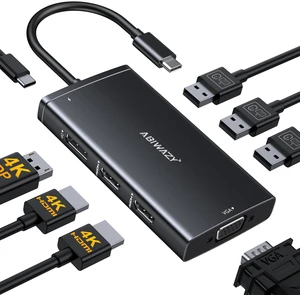 USB C Docking Station Dual Monitor Computer Multiple Monitor Hub Adapter | Laptop Docking Station to Dual 4K HDMI,DisplayPort,VGA, 00W PD,3 USB for HP Dell Lenovo Thinkpad Surface Windows Laptops USB C Docking Station Dual Monitor Computer Multiple Monitor Hub Adapter | Laptop Docking Station to Dual 4K HDMI,DisplayPort,VGA, 00W PD,3 USB for HP Dell Lenovo Thinkpad Surface Windows Laptops