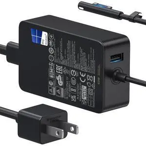 Microsoft Surface Charger 65W Surface Pro Laptop Charger Pro 11,10,9,8,7,7+6,5,4,3,X, Windows Surface Laptop 7,6,5,4,3,2,1,Studio i5, Surface Go 1,2,3,4, Tablet, Surface Book 3,2,1,LED, 10FT Microsoft Surface Charger 65W Surface Pro Laptop Charger Pro 11,10,9,8,7,7+6,5,4,3,X, Windows Surface Laptop 7,6,5,4,3,2,1,Studio i5, Surface Go 1,2,3,4, Tablet, Surface Book 3,2,1,LED, 10FT