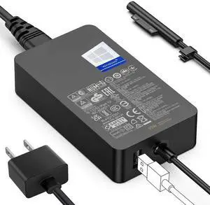 Surface Pro Charger,65W Microsoft Surface Charger for Surface Pro 3/4/5/6/7/7+/8/9/10/11/12, Surface Laptop 1/2/3/4/5/6/7, Surface Book 1/2, Surface Go 1/2/3/4, Surface LaptopGo, Surface Laptop Studio Surface Pro Charger,65W Microsoft Surface Charger for Surface Pro 3/4/5/6/7/7+/8/9/10/11/12, Surface Laptop 1/2/3/4/5/6/7, Surface Book 1/2, Surface Go 1/2/3/4, Surface LaptopGo, Surface Laptop Studio