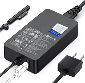 Surface Pro Charger,65W Microsoft Surface Charger for Surface Pro 3/4/5/6/7/7+/8/9/10/11/12, Surface Laptop 1/2/3/4/5/6/7, Surface Go 1/2/3/4, Surface Book 1/2, Surface LaptopGo, Surface Laptop Studio Surface Pro Charger,65W Microsoft Surface Charger for Surface Pro 3/4/5/6/7/7+/8/9/10/11/12, Surface Laptop 1/2/3/4/5/6/7, Surface Go 1/2/3/4, Surface Book 1/2, Surface LaptopGo, Surface Laptop Studio