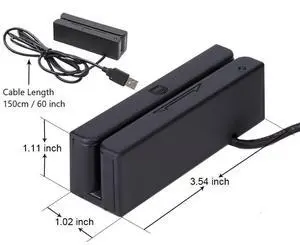 Mini Msr100 Swipe Magnetic Credit Card Reader 3 Tracks Hi/Lo Data Collector, USB Msr Stripe Card Reader for Point of Sale (POS), Access Control, ID Verify Mini Msr100 Swipe Magnetic Credit Card Reader 3 Tracks Hi/Lo Data Collector, USB Msr Stripe Card Reader for Point of Sale (POS), Access Control, ID Verify
