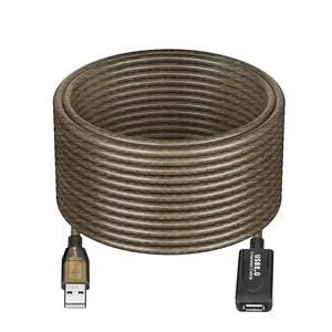 30 FT USB Extension Cable, USB 2.0 Type A Male to A Female Active Repeater Extension Cable 30 ft, High Speed 480 Mbps 30 FT USB Extension Cable, USB 2.0 Type A Male to A Female Active Repeater Extension Cable 30 ft, High Speed 480 Mbps
