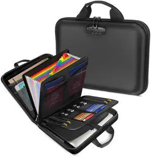 Fireproof Document Organizer with Lock, Hard-Shell Fireproof Document Box with 13 Pocket Accordion File Folder, Portable File Organizer Office Home Travel Safe Storage for Important Documents Laptop Fireproof Document Organizer with Lock, Hard-Shell Fireproof Document Box with 13 Pocket Accordion File Folder, Portable File Organizer Office Home Travel Safe Storage for Important Documents Laptop