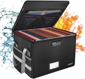 File Box with Lock,Fireproof Document Box with ZipperPockets,Collapsible File Organizer Filing Storage Cabinet with Handle,Portable Home Office Safe for Hanging Letter/Legal Folder,Black File Box with Lock,Fireproof Document Box with ZipperPockets,Collapsible File Organizer Filing Storage Cabinet with Handle,Portable Home Office Safe for Hanging Letter/Legal Folder,Black