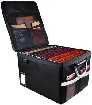 Fireproof Document Box, Fireproof File Box with Lids, Important Document Organizer Box with Lock, Portable File Folder Organizer with Handle Fireproof Document Box, Fireproof File Box with Lids, Important Document Organizer Box with Lock, Portable File Folder Organizer with Handle