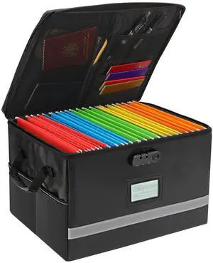 File Organizer, Fireproof File Box with Lids, Important Document Organizer Box with Lock, Portable File Folder Organizer with Handle File Organizer, Fireproof File Box with Lids, Important Document Organizer Box with Lock, Portable File Folder Organizer with Handle