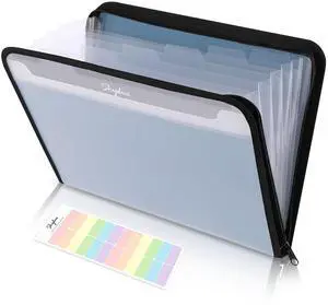Document Organizer, Accordion Folder with Front Pocket, 7 Pocket Expanding File Folder, Letter Size, Important Document Folder with Double Zipper, School Office Supplies (Blue, 1 Pack) Document Organizer, Accordion Folder with Front Pocket, 7 Pocket Expanding File Folder, Letter Size, Important Document Folder with Double Zipper, School Office Supplies (Blue, 1 Pack)