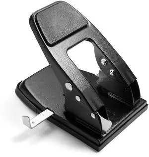2-Hole Punch - 50 Sheet Capacity, Paper Punch with Adjustable Paper Guide & Easy Clean Chip Tray, Ergonomic Padded Handle, Medium Duty Design, Black 2-Hole Punch - 50 Sheet Capacity, Paper Punch with Adjustable Paper Guide & Easy Clean Chip Tray, Ergonomic Padded Handle, Medium Duty Design, Black