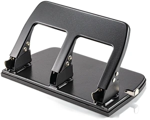 3-Hole Punch - 30-Sheet Capacity, Paper Punch with Adjustable Paper Guide, Anti-Jam Design and Easy Empty Chip Tray, Ergonomic Soft-Grip Handle, Medium Duty Metal Base, Black 3-Hole Punch - 30-Sheet Capacity, Paper Punch with Adjustable Paper Guide, Anti-Jam Design and Easy Empty Chip Tray, Ergonomic Soft-Grip Handle, Medium Duty Metal Base, Black
