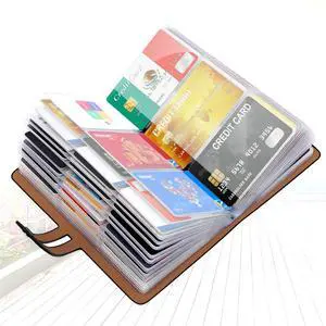 RFID Credit Card Holder Business Card Organizer , with 96 Card Slots Credit Card Protector for Managing Your Different Cards to Prevent Loss or Damage (Black) RFID Credit Card Holder Business Card Organizer , with 96 Card Slots Credit Card Protector for Managing Your Different Cards to Prevent Loss or Damage (Black)