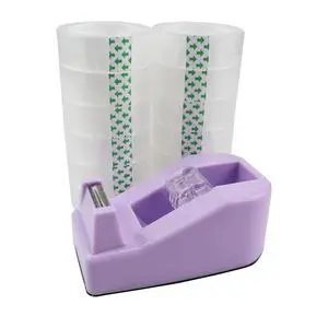 Desktop Tape Dispenser,1 Pack Purple Tape Dispensers with 12Rolls Transparent Tape, for Packaging in Office,Restaurant, Flower Shop,Cake Shop (Purple) Desktop Tape Dispenser,1 Pack Purple Tape Dispensers with 12Rolls Transparent Tape, for Packaging in Office,Restaurant, Flower Shop,Cake Shop (Purple)