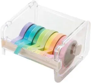 Transparent Visible Washi Packaging Tape Dispenser Cutter Roll Tape Holder Organizer Desktop Office Tape Holder,Cute Tape Dispenser,DIY Sticker Roll Tape Cutter,Packaging Tape Dispensers Transparent Visible Washi Packaging Tape Dispenser Cutter Roll Tape Holder Organizer Desktop Office Tape Holder,Cute Tape Dispenser,DIY Sticker Roll Tape Cutter,Packaging Tape Dispensers