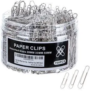 700pcs Paper Clips Assorted Sizes Large (700PCS) 700pcs Paper Clips Assorted Sizes Large (700PCS)