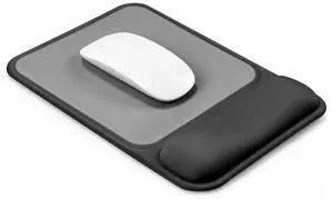 Ergonomic Mouse Pad with Gel Wrist Rest, 10 x 7.25 in, Black Ergonomic Mouse Pad with Gel Wrist Rest, 10 x 7.25 in, Black