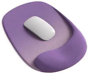 ErgoEase Ergonomic Mouse Pad with Gel Wrist Support - Premium Lycra Fabric, Non-Slip, Ideal for Laptop & Desktop, Office & GamingDesk Accessories (06Amethyst Shade) ErgoEase Ergonomic Mouse Pad with Gel Wrist Support - Premium Lycra Fabric, Non-Slip, Ideal for Laptop & Desktop, Office & GamingDesk Accessories (06Amethyst Shade)