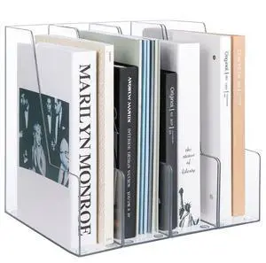 Vertical Magazine File Holder, Clear File Organizer Desk Organizer and Storage Bins Holding for Magazines, Binders, Notebooks, Envelopes, Plastic Office Organization and Storage for Desk, 4 pack Vertical Magazine File Holder, Clear File Organizer Desk Organizer and Storage Bins Holding for Magazines, Binders, Notebooks, Envelopes, Plastic Office Organization and Storage for Desk, 4 pack