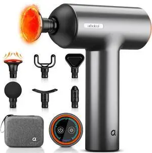 Thermal Massage Gun Deep Tissue with Heat, Handheld Muscle Percussion Massager with Full-Metal Head, 6 Replacements for Athletes Pain Relief, Relax, Gifts for Men and Women Thermal Massage Gun Deep Tissue with Heat, Handheld Muscle Percussion Massager with Full-Metal Head, 6 Replacements for Athletes Pain Relief, Relax, Gifts for Men and Women