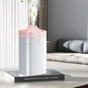 Portable Small Humidifier, 400ml Cool Mist Humidifiers for Bedroom, USB Powered Desktop Humidifier with Light for Car, Office, Travel, Plants, Auto Shut-Off, 2 Mist Modes, Super Quiet, White-Crackle Portable Small Humidifier, 400ml Cool Mist Humidifiers for Bedroom, USB Powered Desktop Humidifier with Light for Car, Office, Travel, Plants, Auto Shut-Off, 2 Mist Modes, Super Quiet, White-Crackle