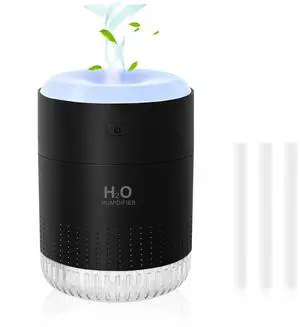 Portable Mini Humidifier, 500ML USB Personal Cool Mist Humidifiers for Bedroom Office Travel Desk, Whisper Quiet 20dB with 2 Mist Modes & Auto Shut-Off, Small Desktop HumidifierWSQ02 Black Portable Mini Humidifier, 500ML USB Personal Cool Mist Humidifiers for Bedroom Office Travel Desk, Whisper Quiet 20dB with 2 Mist Modes & Auto Shut-Off, Small Desktop HumidifierWSQ02 Black