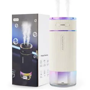 Portable Small Humidifiers for Travel, Mini Air Ultrasonic Humidifier with Filter Element - Cool Mist, Whisper Quiet, Nightlight, 350ML Tank, Car Modes, Perfect for Baby, Bedroom, Hotel, Desk, Plants Portable Small Humidifiers for Travel, Mini Air Ultrasonic Humidifier with Filter Element - Cool Mist, Whisper Quiet, Nightlight, 350ML Tank, Car Modes, Perfect for Baby, Bedroom, Hotel, Desk, Plants