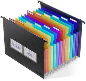 Plastic Expanding Hanging File Folders,12 Accordion Pockets,Large Capacity for Letter Size, Organizer for Filing Cabinet,Ideal for Tax,Contracts,Invoices,for Office,School & Home,Black Plastic Expanding Hanging File Folders,12 Accordion Pockets,Large Capacity for Letter Size, Organizer for Filing Cabinet,Ideal for Tax,Contracts,Invoices,for Office,School & Home,Black