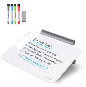 Small Desktop Whiteboard - Glass Dry Erase Board 8 X 6 Inches Tabletop Easel Whiteboard with Stand, Desk Board Buddy for Artist, Teacher and Student Small Desktop Whiteboard - Glass Dry Erase Board 8 X 6 Inches Tabletop Easel Whiteboard with Stand, Desk Board Buddy for Artist, Teacher and Student