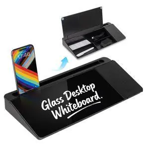 Glass Desktop Whiteboard with Wireless Charger & Storage, Desk Dry Erase Note Memo Board, Compact Desk Organizer for Desk, Home, Study, Office, Back to School Supplies, Black, 2026 Glass Desktop Whiteboard with Wireless Charger & Storage, Desk Dry Erase Note Memo Board, Compact Desk Organizer for Desk, Home, Study, Office, Back to School Supplies, Black, 2026