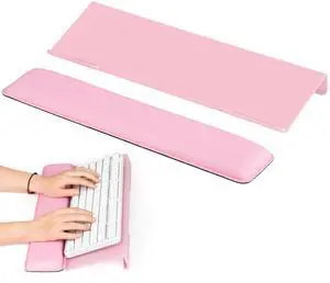 Keyboard Stand with Wrist Rest - Comfortable Wrist Pad for Easy Typing, Keyboard Tray for Office, Home, School (Fits Most Standard Keyboards) (Pink) Keyboard Stand with Wrist Rest - Comfortable Wrist Pad for Easy Typing, Keyboard Tray for Office, Home, School (Fits Most Standard Keyboards) (Pink)