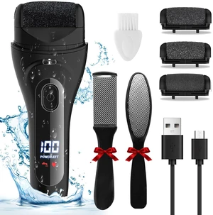 Electric Foot File Pedicure Feet Hard Skin Remover Foot Scraper Dry Dead Skin Remover Callus Exfoliator Rechargeable Feet Scrubber with 3 Replacement Rollers Foot Care Skin Removers, Black Electric Foot File Pedicure Feet Hard Skin Remover Foot Scraper Dry Dead Skin Remover Callus Exfoliator Rechargeable Feet Scrubber with 3 Replacement Rollers Foot Care Skin Removers, Black