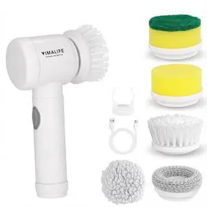 Electric Spin Scrubber, Cordless Bathroom Scrubber IPX6 Waterproof with 5 Replaceable Heads, Power Scrub Brush for Shower, Tiles, Kitchen Scrub Brush for Cleaning Electric Spin Scrubber, Cordless Bathroom Scrubber IPX6 Waterproof with 5 Replaceable Heads, Power Scrub Brush for Shower, Tiles, Kitchen Scrub Brush for Cleaning