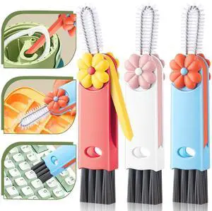 3 in 1 Cup Lid Gap Cleaning Brush, Portable Bottle Lid Cleaner Brush, Multifunctional Cleaning Brush - Home Kitchen Cleaning Tools for Tight Spaces & Bottle Gaps, Pink Red Blue (3 PCS) 3 in 1 Cup Lid Gap Cleaning Brush, Portable Bottle Lid Cleaner Brush, Multifunctional Cleaning Brush - Home Kitchen Cleaning Tools for Tight Spaces & Bottle Gaps, Pink Red Blue (3 PCS)