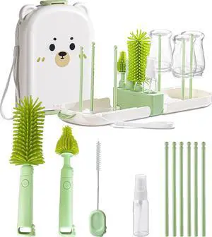 Travel Baby Bottle Cleaner Kit, 6-in-1 Brush Set for Bottles & Pumps Travel Baby Bottle Cleaner Kit, 6-in-1 Brush Set for Bottles & Pumps