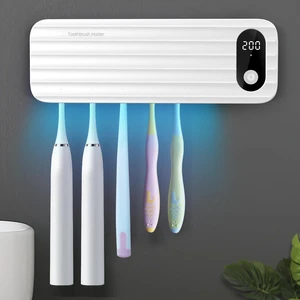 Smart Sanitizeri Toothbrush Cleaner Toothbrush Holder with 5 Slots | Sanitizeri Toothbrush Holder Organizer, Cordless No Drilling Wall Mounted Rechargeable Holders for Bathroom, Timer Function Smart Sanitizeri Toothbrush Cleaner Toothbrush Holder with 5 Slots | Sanitizeri Toothbrush Holder Organizer, Cordless No Drilling Wall Mounted Rechargeable Holders for Bathroom, Timer Function