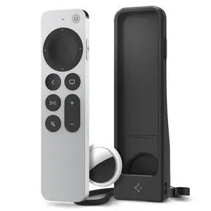 for Apple TV Siri Remote Case, Silicone Fit | For 2021/2022, Anti-Slip, Shockproof, AirTag Compatible - Black for Apple TV Siri Remote Case, Silicone Fit | For 2021/2022, Anti-Slip, Shockproof, AirTag Compatible - Black