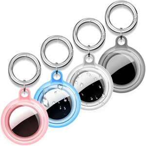 Waterproof Holder for Airtag, 4 Pack for Airtag Keychain, for AirTag Case Dog Collar, Luggage, Keys, Full Body Anti-Scratch Protective (4 Colors:White,Black,Pink,Blue) Waterproof Holder for Airtag, 4 Pack for Airtag Keychain, for AirTag Case Dog Collar, Luggage, Keys, Full Body Anti-Scratch Protective (4 Colors:White,Black,Pink,Blue)
