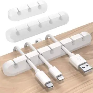 Cable Holder Clips, 3-Pack Cable Management Cord Organizer Clips Silicone Self Adhesive for Desktop USB Charging Cable Nightstand Power Cord Mouse Cable Wire PC Office Home Cable Holder Clips, 3-Pack Cable Management Cord Organizer Clips Silicone Self Adhesive for Desktop USB Charging Cable Nightstand Power Cord Mouse Cable Wire PC Office Home