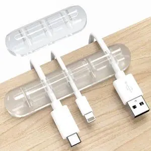 Cord Organizer, Clear Cable Clips Cable Management, Cable Organizers USB Cable Holder Wire Organizer Cord Clips, 2 Packs Cord Holder for Desk Car Home and Office (5, 3 Slots) Cord Organizer, Clear Cable Clips Cable Management, Cable Organizers USB Cable Holder Wire Organizer Cord Clips, 2 Packs Cord Holder for Desk Car Home and Office (5, 3 Slots)