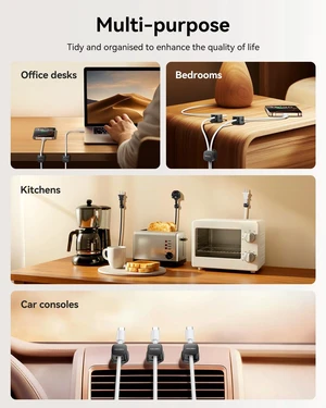 18Pack Magnetic 1sLock Adhesive Cable Clips Cord Organizer Black Desk Cable Accessory, Wire Holder Keeper for Phone Charger Wire, Nightstand, Car, Office & Desktop 18Pack Magnetic 1sLock Adhesive Cable Clips Cord Organizer Black Desk Cable Accessory, Wire Holder Keeper for Phone Charger Wire, Nightstand, Car, Office & Desktop