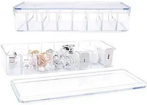 2 Pack Cable Organizer Box with Wire Ties Plastic Cord Storage Box with Lid for Home Office Organizers Storage Accessories 2 Pack Cable Organizer Box with Wire Ties Plastic Cord Storage Box with Lid for Home Office Organizers Storage Accessories