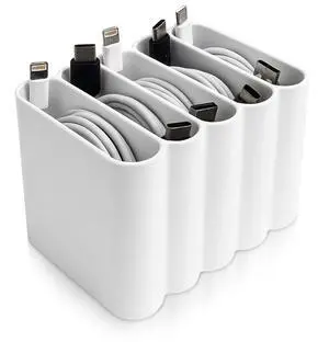 Cable Management Organizer Cord Management, Multiple Slots for Home, Office, Desk, Workshop, Durable Plastic Connectable Cable Organizer, Tangle-Free, Expandable Storage, White Cable Management Organizer Cord Management, Multiple Slots for Home, Office, Desk, Workshop, Durable Plastic Connectable Cable Organizer, Tangle-Free, Expandable Storage, White