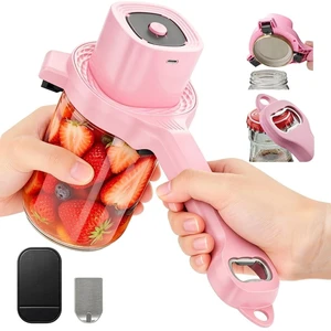 Electric Jar Opener for Seniors with Arthritis, TFCC & Weak Hands Pink | Patented Power-Grip Auto-Tighten Manual Lid Opener, Rechargeable 2-in-1 Jar & Bottle Opener with Storage Hook & Non-Slip Pad Electric Jar Opener for Seniors with Arthritis, TFCC & Weak Hands Pink | Patented Power-Grip Auto-Tighten Manual Lid Opener, Rechargeable 2-in-1 Jar & Bottle Opener with Storage Hook & Non-Slip Pad