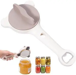 4-in-1 Jar Opener for Seniors & Weak Hands, Adjustable Stainless Steel Opener for Jars, Beer Bottles, and Salad Dressing Easy-Grip Kitchen Tool (White) 4-in-1 Jar Opener for Seniors & Weak Hands, Adjustable Stainless Steel Opener for Jars, Beer Bottles, and Salad Dressing Easy-Grip Kitchen Tool (White)